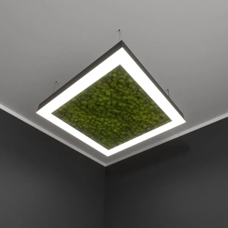 Светильник светодиодный RVE-LBX-MOSS-HOLE-BOX-600-P 59Вт 4000К 600х600х100мм подвесной шир. рассеив.=80мм бел. RVElektro RVE00000542