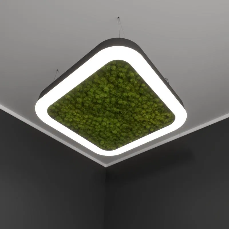 Светильник светодиодный RVE-LBX-MOSS-HOLE-BOX-SOFT-1950-P 192Вт 4000К 1950х1950х100мм подвесной шир. рассеив.=80мм бел. RVElektro RVE00000565