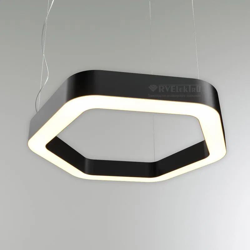Светильник светодиодный RVE-LBX-HOLE-HEXA-SOFT-1400-P 111Вт 4000К 1400х1287х100мм подвесной шир. рассеив.=80мм бел. RVElektro RVE00000735