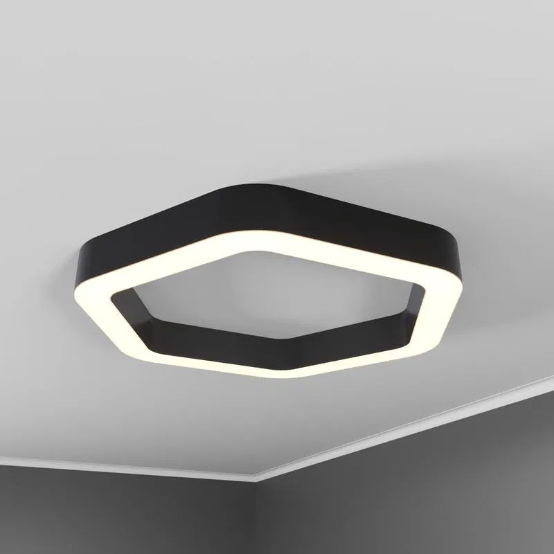 Светильник светодиодный RVE-LBX-HOLE-HEXA-SOFT-700-N 52Вт 4000К 700х664х100мм накладной шир. рассеив.=80мм бел. RVElektro RVE00001407
