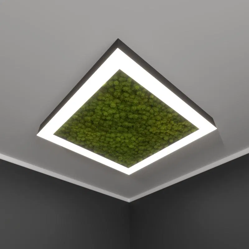 Светильник светодиодный RVE-LBX-MOSS-HOLE-BOX-1950-N 207Вт 4000К 1950х1950х100мм накладной шир. рассеив.=80мм бел. RVElektro RVE00002164