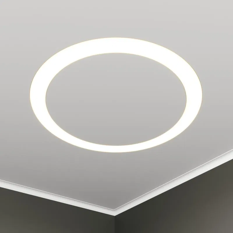 Светильник светодиодный RVE-LBX-HOLE-RING-746-VG 52Вт 4000К 746х746х110мм S80мм кольцо встраив. под шпаклевку бел. RVElektro RVE00003359