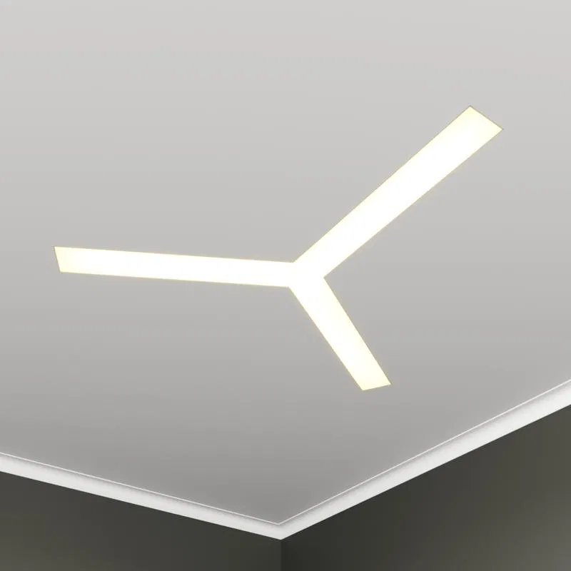 Светильник светодиодный RVE-LBX-TRINITY-1046-VG 44Вт 4000К 1046х912х110мм S80мм трехлучевой крест встраив. под шпаклевку бел. RVElektro RVE00003526