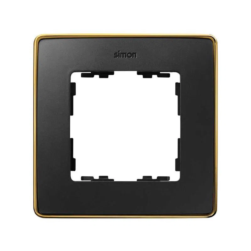 Рамка 1-м Simon82 Detail графит основание золото Simon 8201610-242