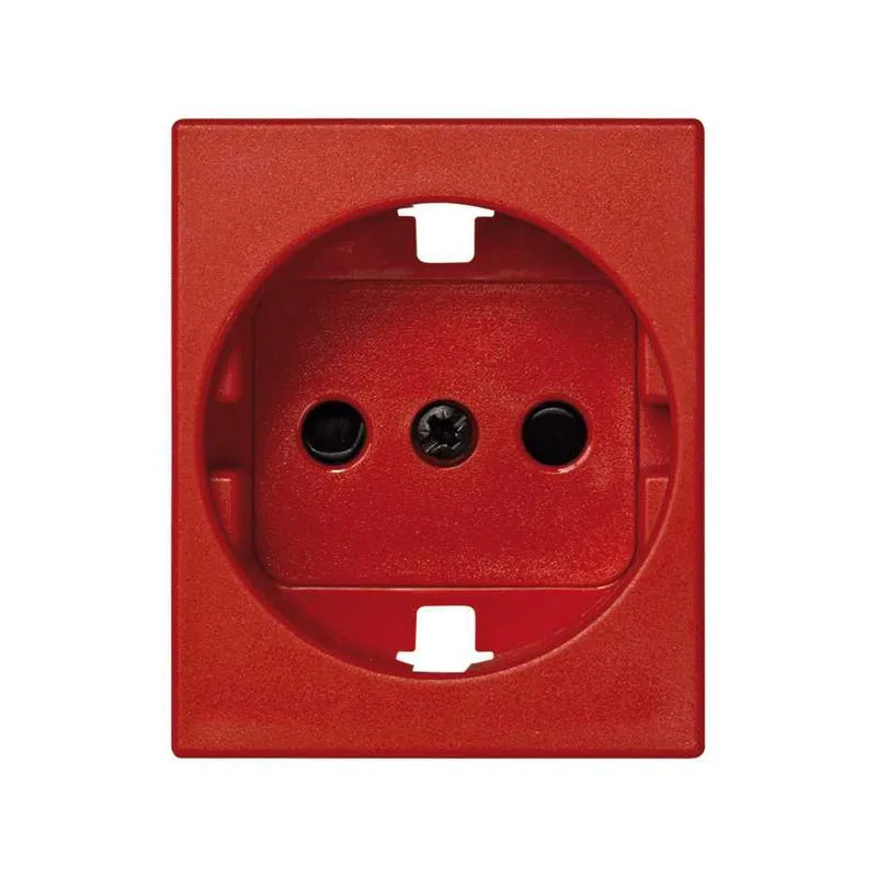 Накладка розетки 75432- 75464-69 защ. шторки Simon82 Centralizations красн. 82041-57
