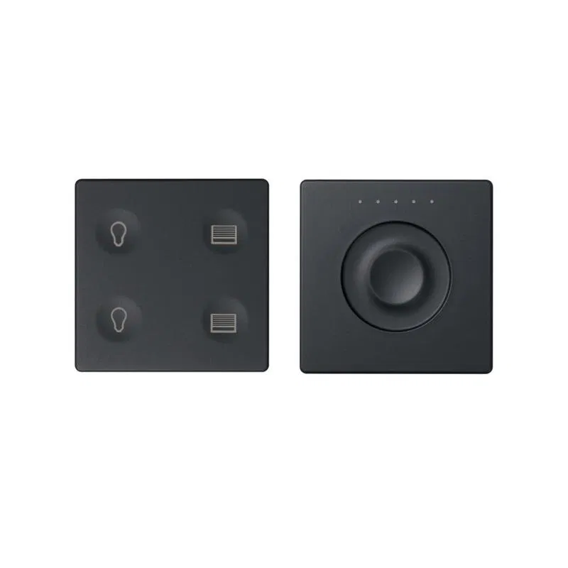 Комплект выключателя 4-кл. сенсорн. + регулятор Т2 KNX; RJ12 графит Simon82 Sense 8400654-038