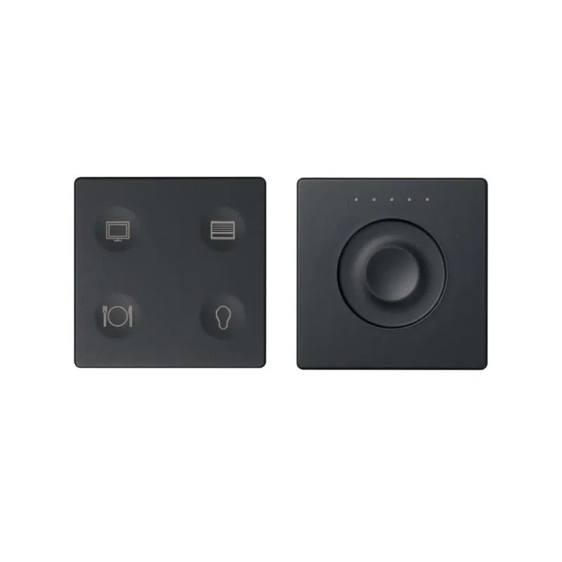Комплект выключателя 4-кл. сенсорн. + регулятор Т3 KNX; RJ12 графит Simon82 Sense 8400655-038