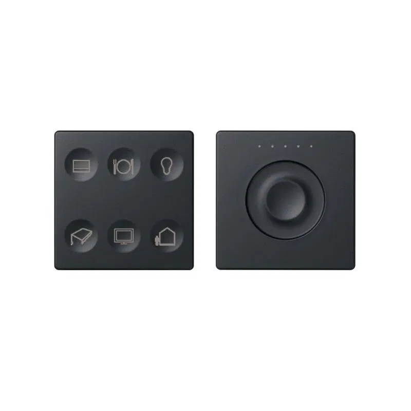 Комплект выключателя 6-кл. сенсорн. + регулятор Т3 KNX; RJ12 графит Simon82 Sense 8400675-038