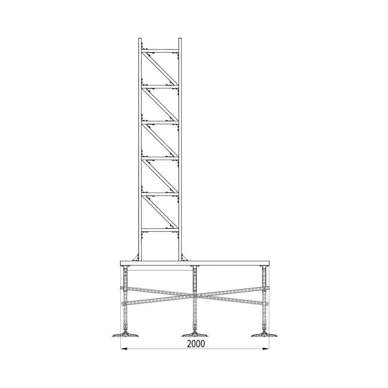 Конструкция опорная для базовой станции сотовой связи TECHNORAPTOR-FOOT 500х500х3000 KM-TR-F-CT-500-500-3000 КМ TR0082 СИСТЕМА КМ