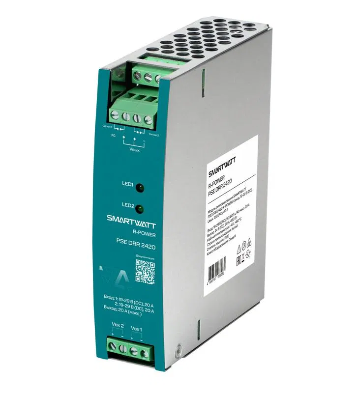 Модуль резервирования PSE DRR 2420 R-POWER Uвход. 19-29В (DC) Uвых. 24В (DC) 20А SMARTWATT 4512020450042