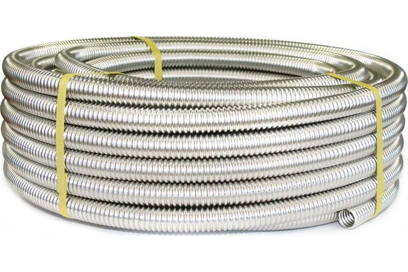 Труба гофрированная отожженная SS304 15А нерж. сталь (дл.100м) Stahlmann 2217445