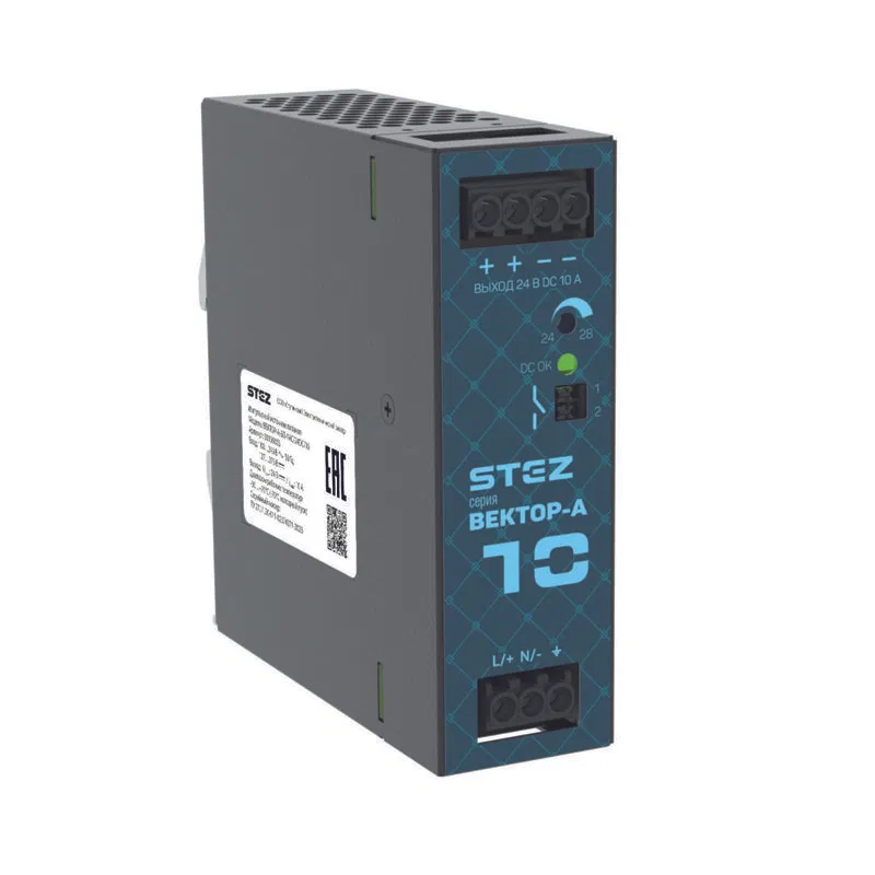 Источник питания ВЕКТОР-А-БП-1AC/24DC/10 СТЭЗ 50100003