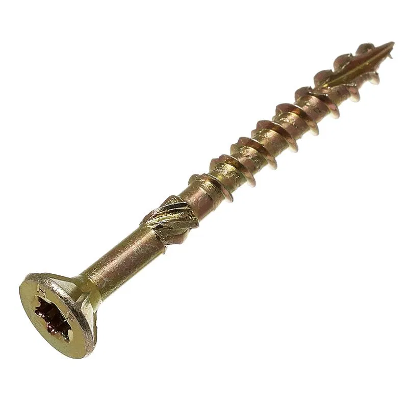 Саморез конструкционный самозенкующий 3.5х45 потай желт. цинк TORX (уп.200шт) коробка СТРОЙМЕТИЗ 20230925007