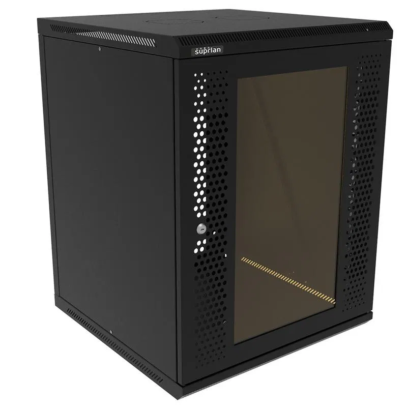 Шкаф телекоммуникационный настенный ТВС-15U-600-600-С+П-9005 SUPRLAN 05-2152-B