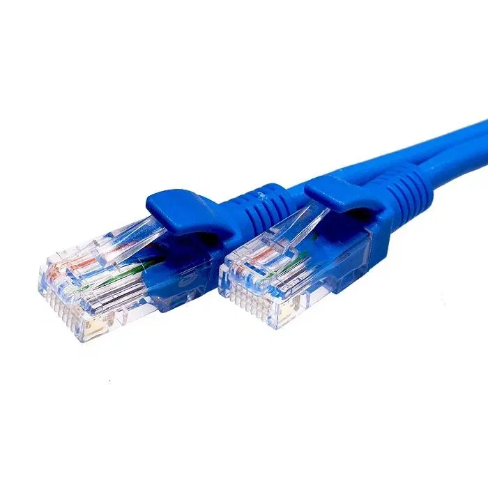 Патч-корд кат.5E UTP 4х2 26AWG (7х0.16мм) Cu LSZH 0.3м син. SUPRLAN 10-0146-3