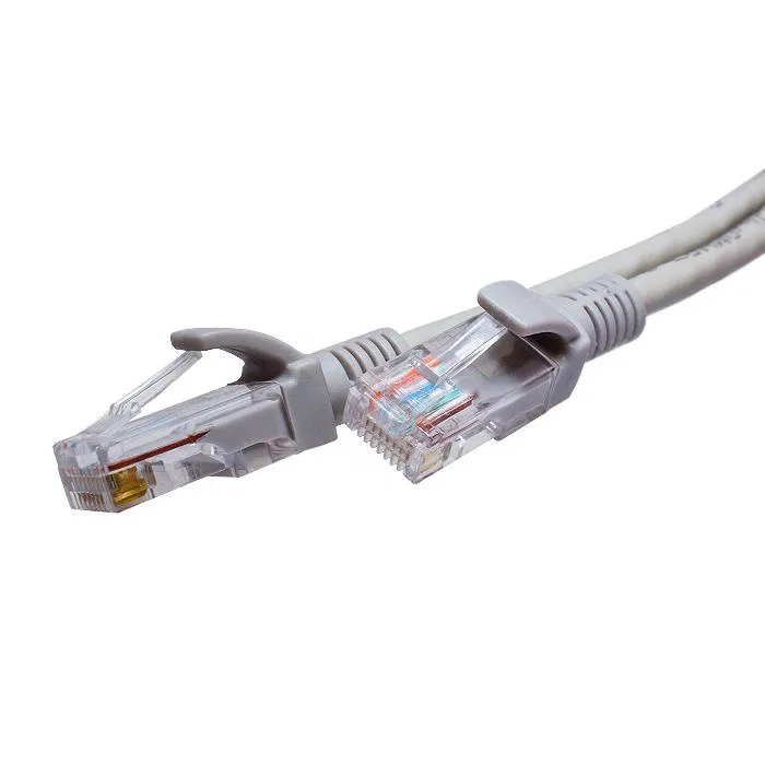 Патч-корд UTP 5e 4х2 24AWG (7х0.2мм) Cu LSZH сер. 15м SUPRLAN 10-0175