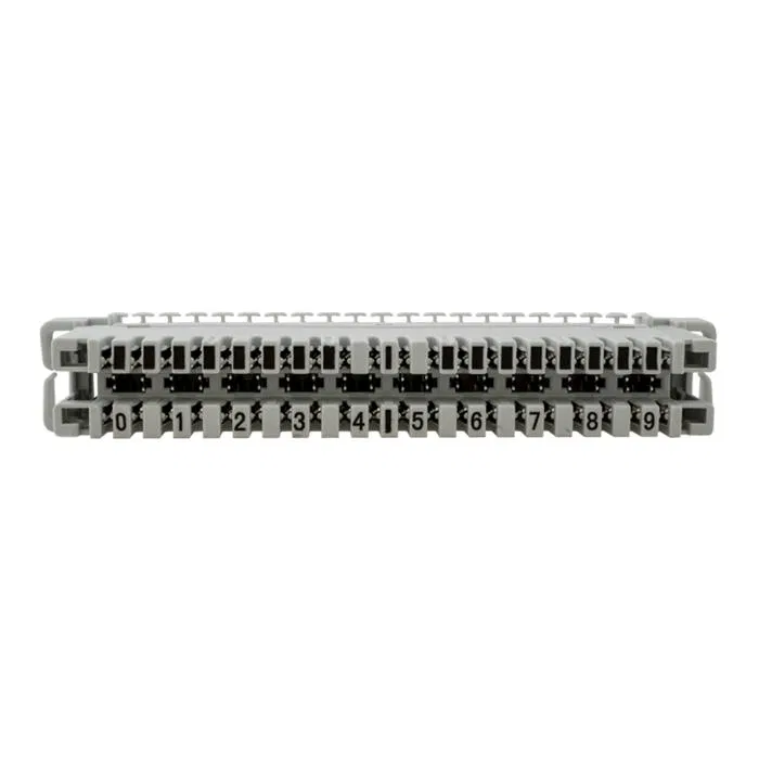 Плинт с неразмыкаемыми контактами на 10 пар маркировка 0-9 SUPRLAN 10-0501