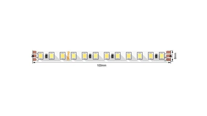 Лента светодиодная ПРО 2835 120LED/м 14.4Вт/м тепл. бел. + холод. бел. 24В IP20 (уп.5м) SWG PRO 00-00003610