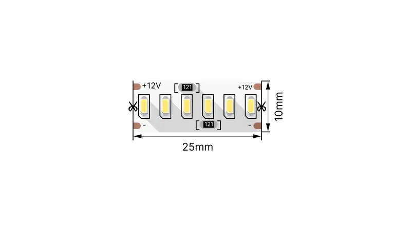 Лента светодиодная стандарт 3014 240 LED/м 24 Вт/м 12В IP20 тепл. бел. (уп.5м) SWG Standard 00-00009470