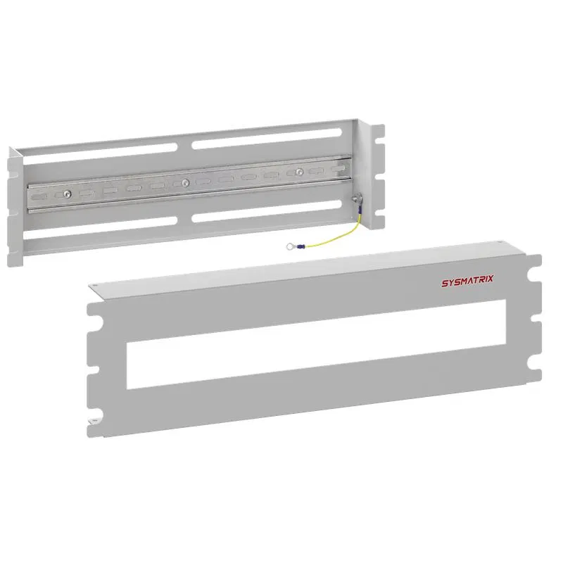 Корпус-панель с DIN-рейкой 19дюйм 3U 22 места RAL 7035 сер. SYSMATRIX DP 0003.700
