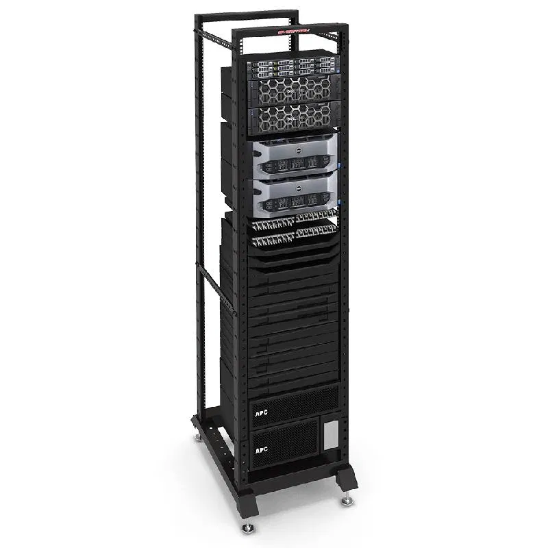 Стойка серверная открытая 45U 533х600х2062мм двухрамная RAL 9004 черн. SYSMATRIX GR 6645.900