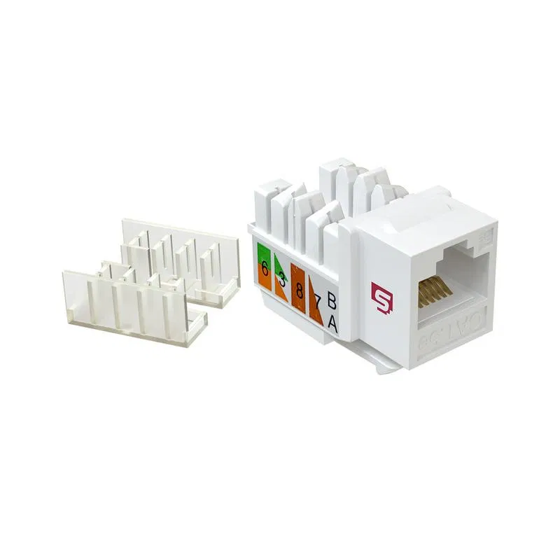 Вставка Keystone Jack RJ45 90град. кат.5E неэкранир. заделка тип 110 бел. SYSMATRIX KJ 5EU090.TLWH