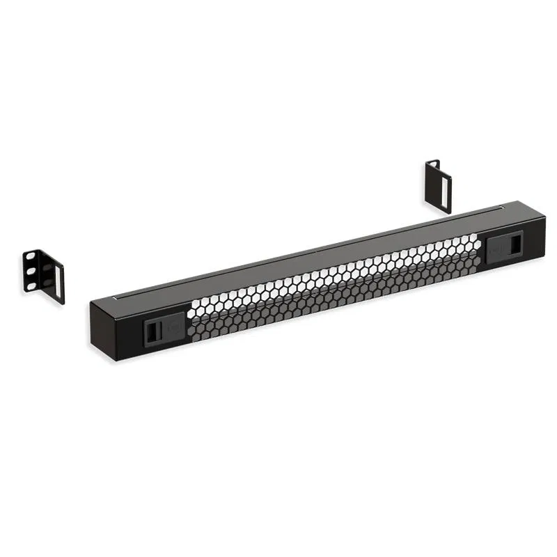Экран защитный перфорир. 1U 19дюйм RAL 9004 черн. SYSMATRIX PS 0100.9000