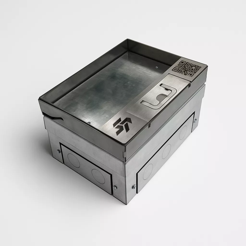 Лючок-невидимка в пол на 4 модуля (2 розетки 45x45) IP54 System Power SP01-0204