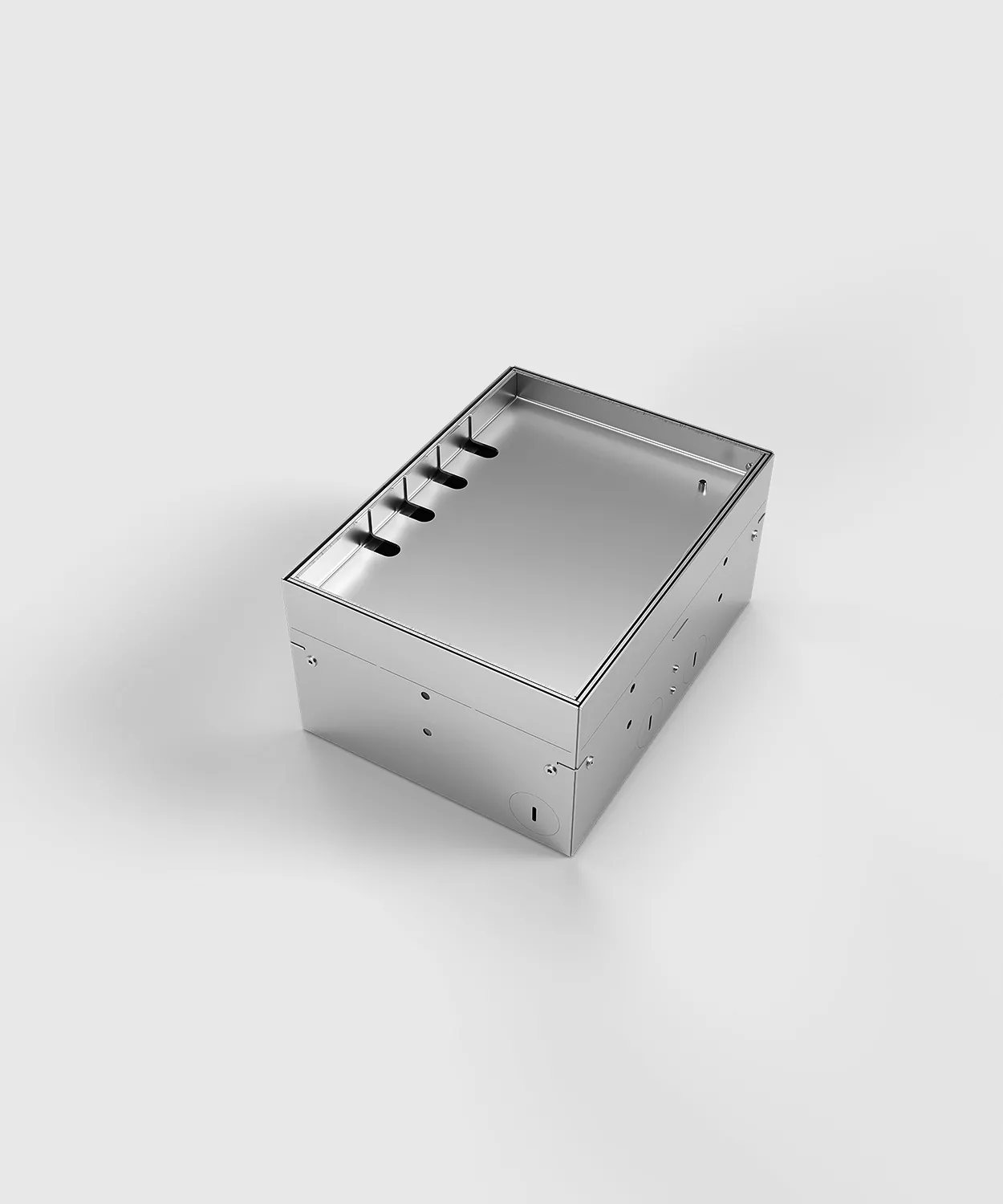 Лючок-невидимка в пол на 12 модулей (6 розеток 45x45) IP41