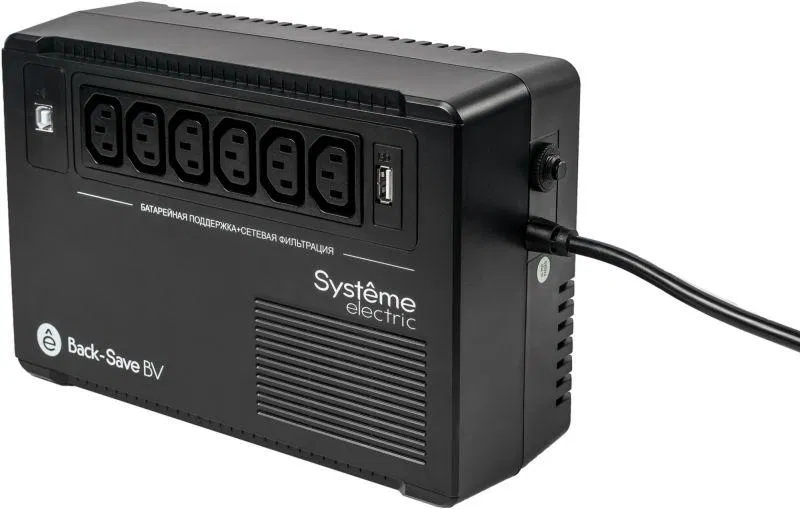 Источник бесперебойного питания Back-Save BV 800В.А AVR 6 С13 230В 1 USB-A BVSE800I SE 1893802 Systeme Electric