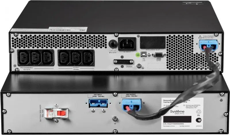 Источник бесперебойного питания Smart-Save Online SRV 1кВ.А XL RT 4U 230В 6 C13 SmSlot 2кор SRVSE1KRTXLI SE 1894602 Systeme Electric