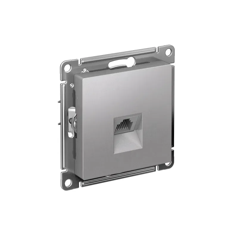 Розетка компьютерная 1-м AtlasDesign RJ45 кат.5E механизм алюм. SE ATN000383 Systeme Electric