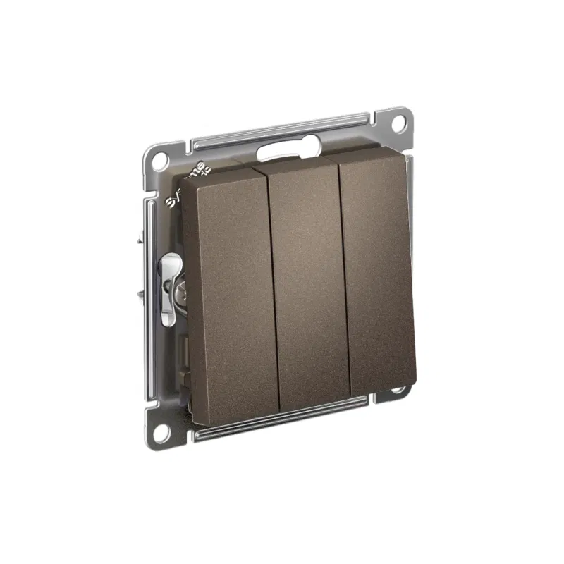 Выключатель 3-кл. СП AtlasDesign 10А IP20 (сх. 1+1+1) 10AX механизм мокко SE ATN000631 Systeme Electric