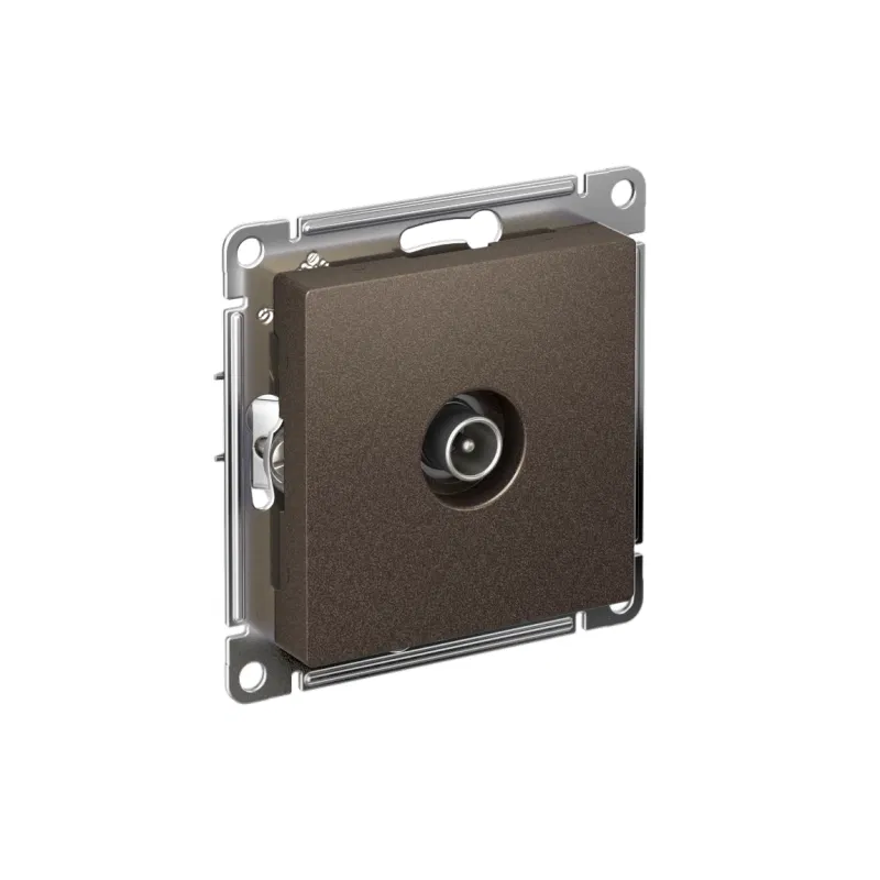 Розетка телевизионная оконечная TV AtlasDesign 1дБ механизм мокко SE ATN000691 Systeme Electric