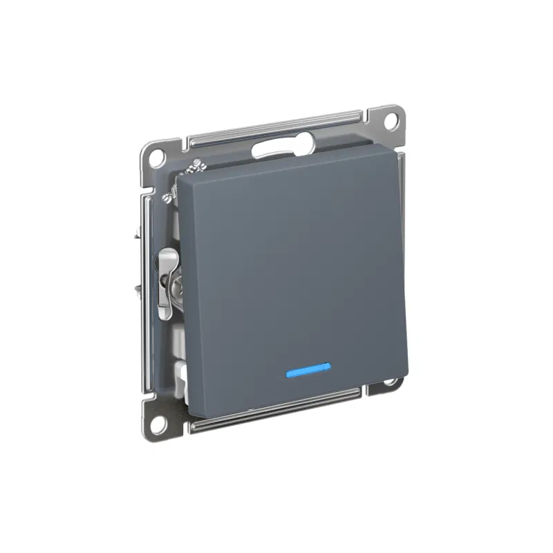 Переключатель 1-кл. AtlasDesign (сх. 6а) 10AX с подсветкой быстрозажим. клем. механизм грифель SE ATN000763S Systeme Electric