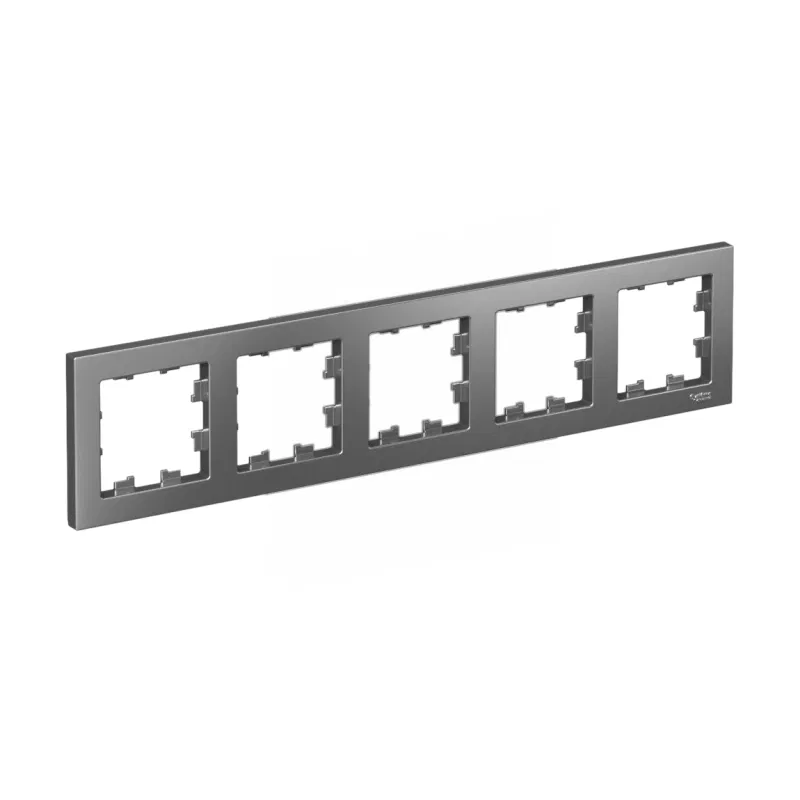 Рамка 5-м AtlasDesign универс. сталь SE ATN000905 Systeme Electric