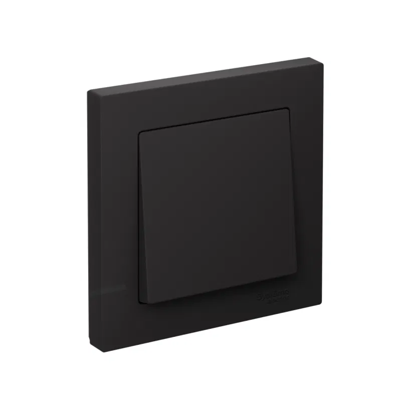 Выключатель 1-кл. СП AtlasDesign 10А IP20 (сх. 1) 10AX в сборе карбон SE ATN001012 Systeme Electric