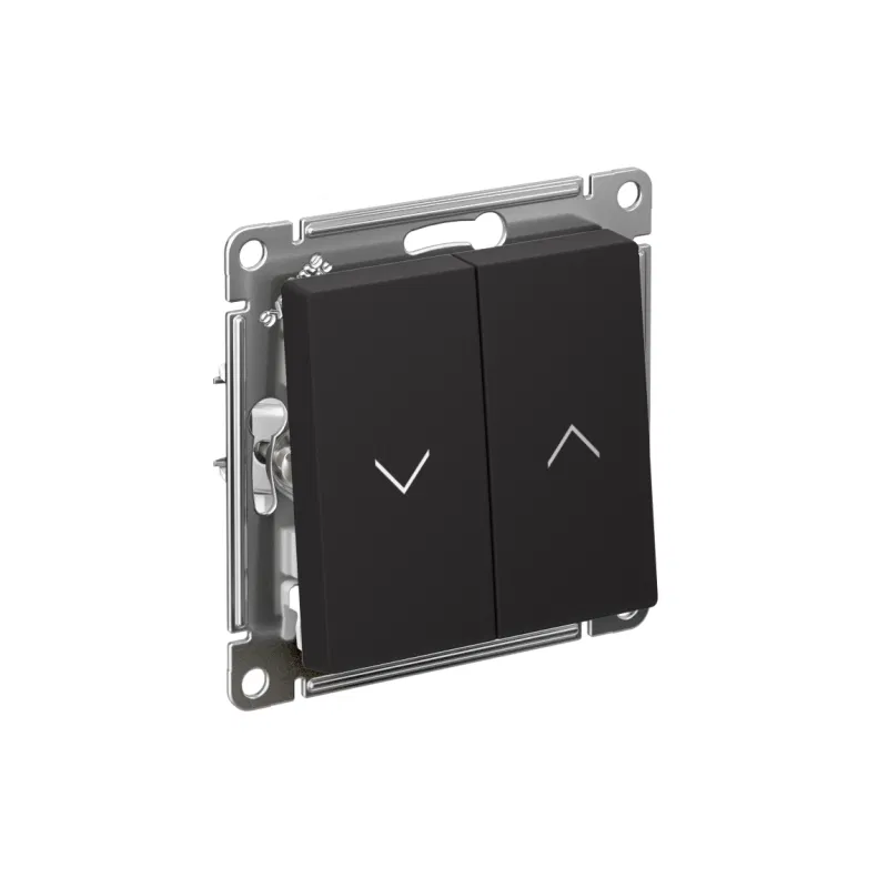 Выключатель 2-кл. AtlasDesign для жалюзи 2х сх.4 10А мех. карбон SE ATN001019 Systeme Electric