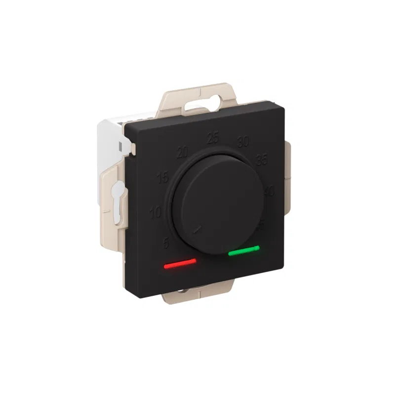 Механизм термостата AtlasDesign 10А электрон. для теплого пола с выносным датчиком +5град.C +45град.C в сборе карбон SchE ATN001035 Systeme Electric