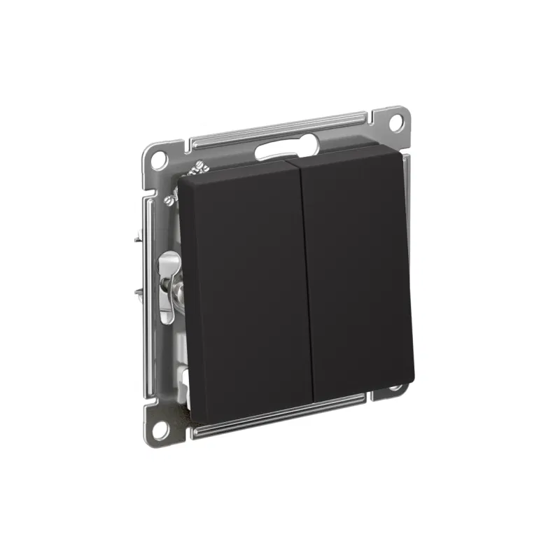 Выключатель 2-кл. СП AtlasDesign 10А IP20 (сх. 5) 10AX механизм карбон SE ATN001051 Systeme Electric