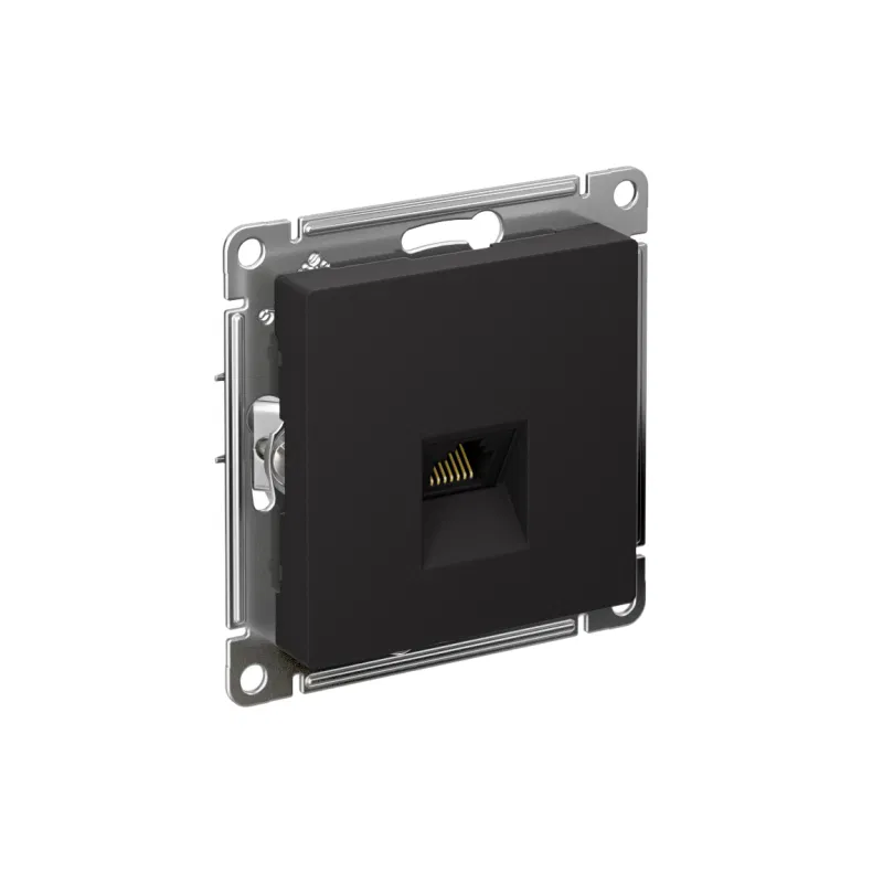 Розетка компьютерная 1-м AtlasDesign RJ45 кат.5E механизм карбон SE ATN001083 Systeme Electric
