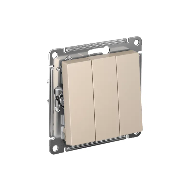 Выключатель 3-кл. AtlasDesign (сх. 1+1+1) 10AX механизм песочн. SE ATN001231 Systeme Electric