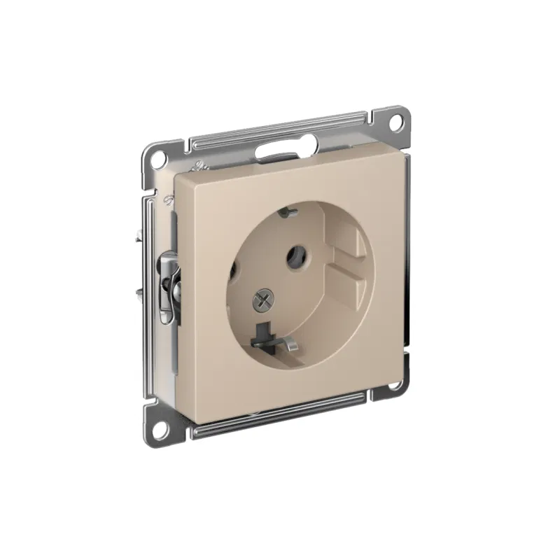 Розетка AtlasDesign 16А с заземл. механизм песочн. SE ATN001243 Systeme Electric