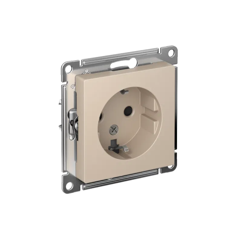 Розетка AtlasDesign 16А с заземл. защ. шторки механизм песочн. SE ATN001245 Systeme Electric