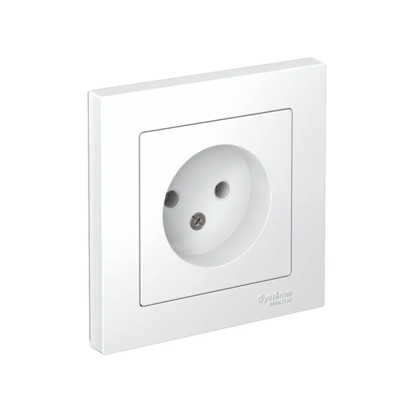 Розетка AtlasDesign без заземл. 16А в сборе лотос SE ATN001340 Systeme Electric
