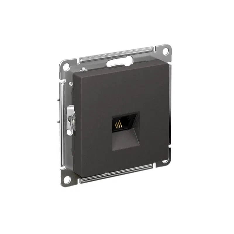 Розетка телефонная AtlasDesign RJ11 механизм базальт SE ATN001481 Systeme Electric