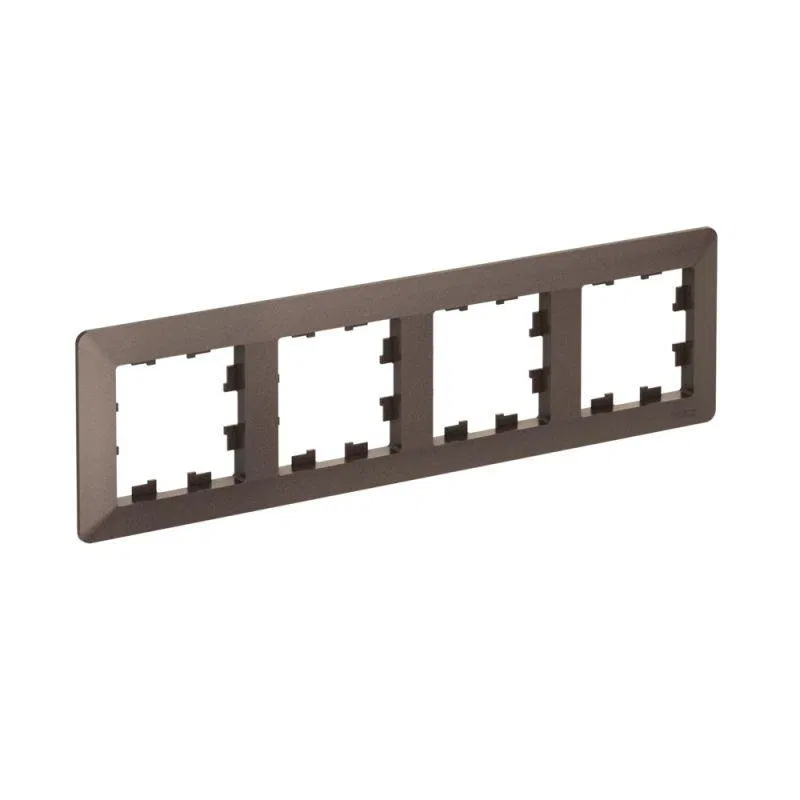 Рамка 4-м AtlasDesign Air мокко/дым. черн. SE ATN220604 Systeme Electric