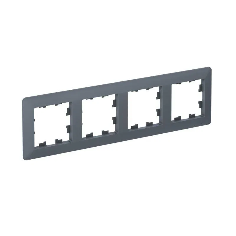 Рамка 4-м AtlasDesign Air грифель/дым. черн. SE ATN220704 Systeme Electric