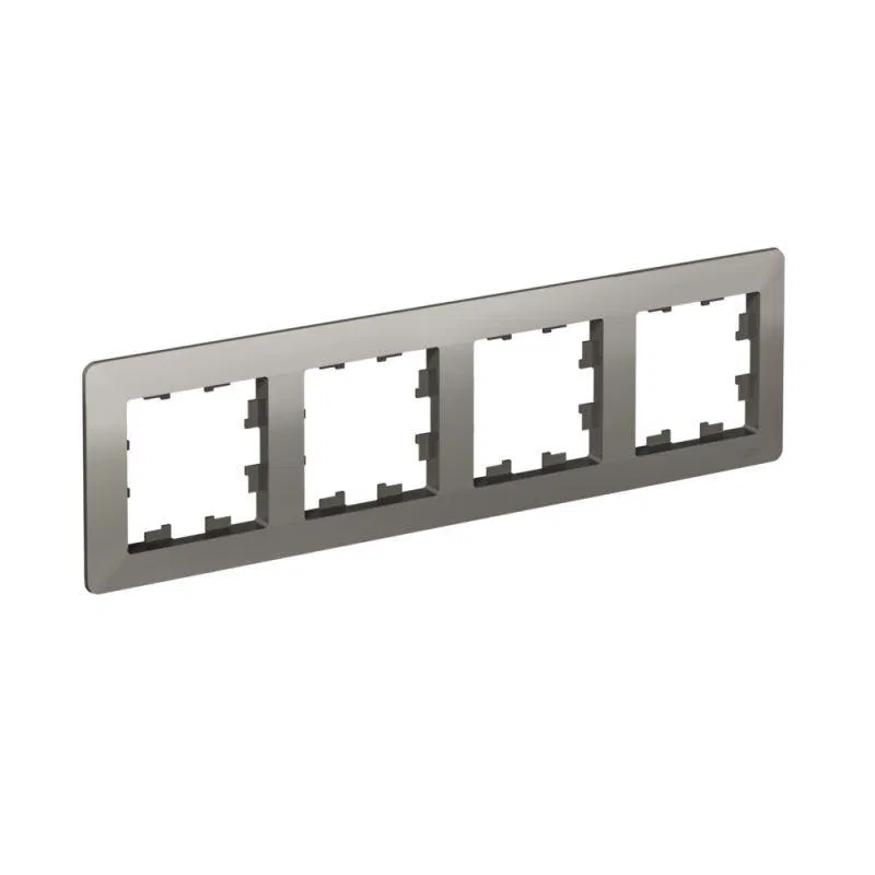 Рамка 4-м AtlasDesign Air сталь/дым. черн. SE ATN220904 Systeme Electric