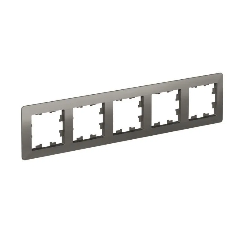 Рамка 5-м AtlasDesign Air сталь/дым. черн. SE ATN220905 Systeme Electric